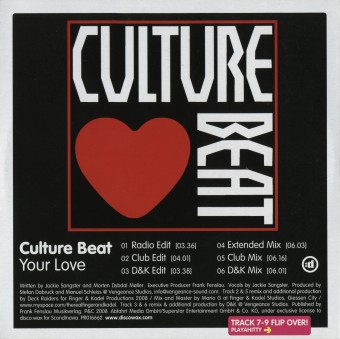 Culture Beat 2008 - Your Love & The Summer is Magic - Na escolha de 10 álbuns musicais, 10 filmes ou desenhos, o Pen-Drive será grátis...Aproveite!